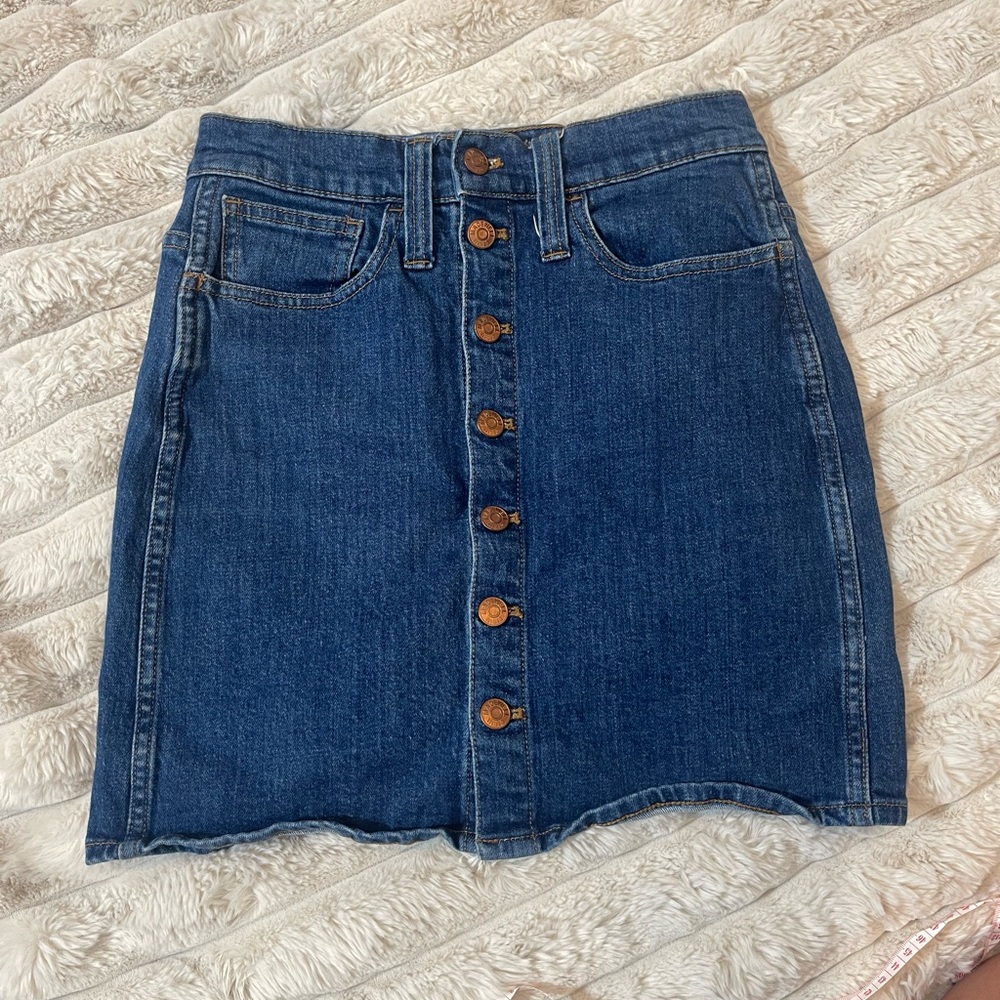Madewell Denim Button-Front Skirt